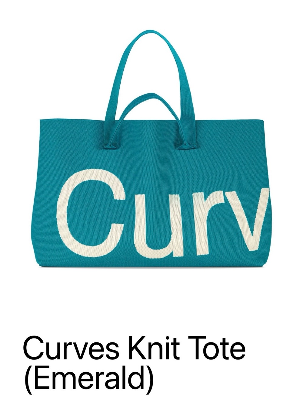 Curves Knit Tote – Emerald